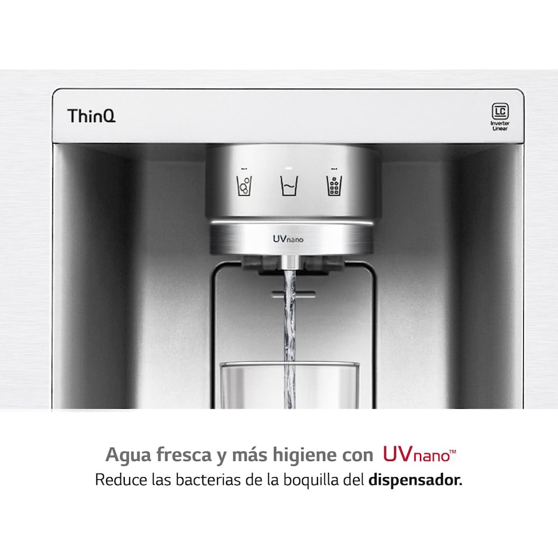 LG Frigorífico Americano Instaview Door-In-Door con Craft Ice, Clasificación E, 635 L, GSXV90BSDE