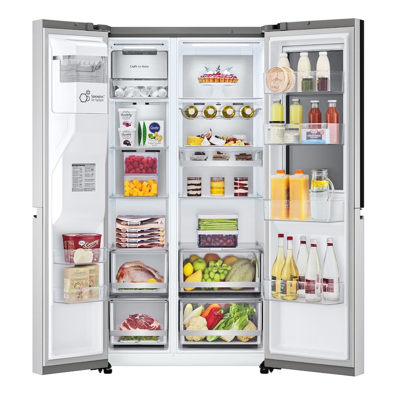 LG Frigorífico Americano Instaview Door-In-Door con Craft Ice, Clasificación E, 635 L, GSXV90BSDE