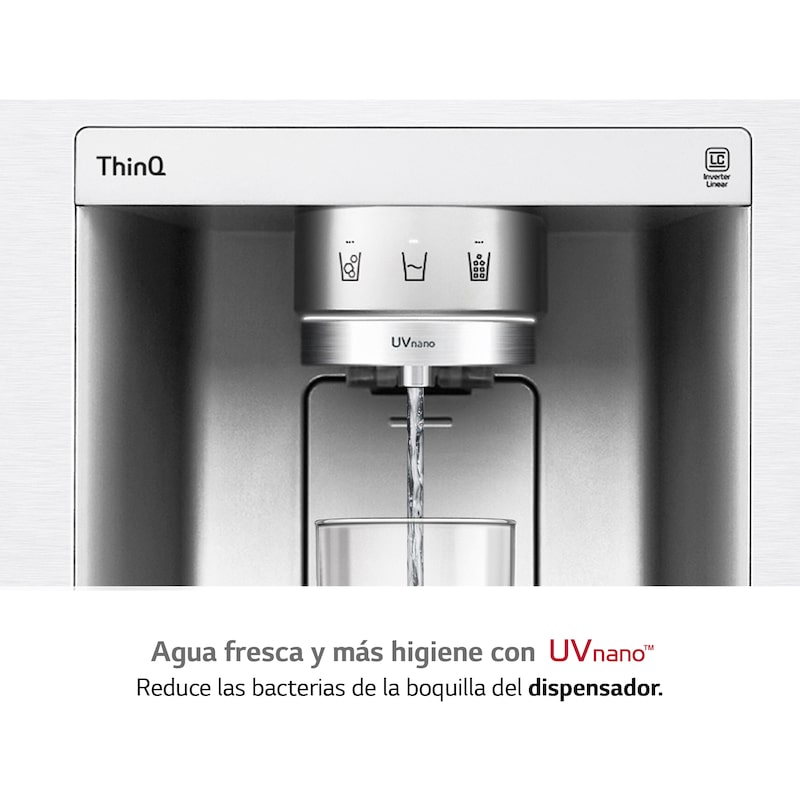 LG Frigorífico Americano Instaview Door-In-Door, Clasificación E, 635 L , GSXV90MBAE