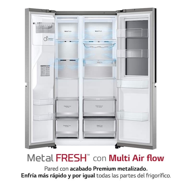 LG Frigorífico Americano Instaview Door-In-Door, Clasificación E, 635 L , GSXV90MBAE