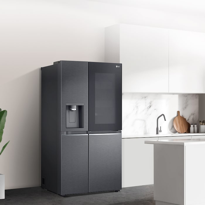 LG Frigorífico Americano Instaview™ Door-In-Door™ Craft Ice, 635L  - Negro, GSXV90MCDE