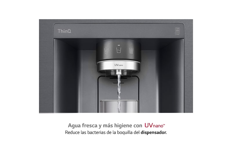 LG Frigorífico Americano Instaview™ Door-In-Door™ Craft Ice, 635L  - Negro, GSXV90MCDE
