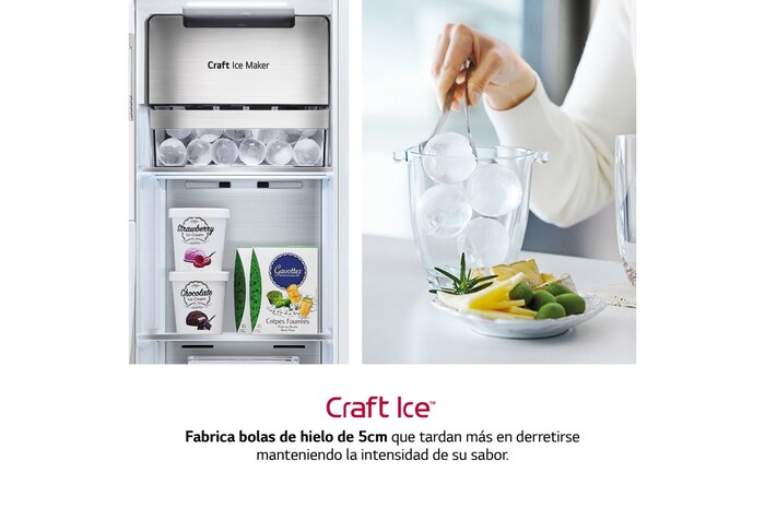 LG Frigorífico Americano Instaview™ Door-In-Door™ Craft Ice, 635L  - Negro, GSXV90MCDE
