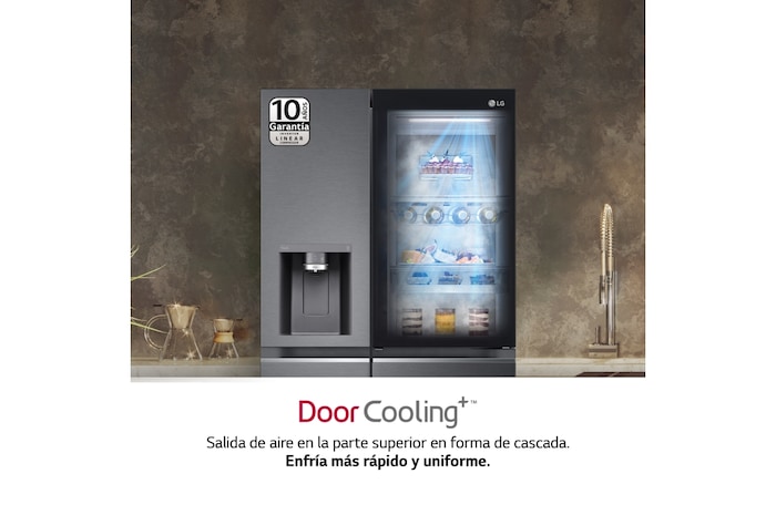 LG Frigorífico Americano Instaview™ Door-In-Door™ Craft Ice, 635L  - Negro, GSXV90MCDE