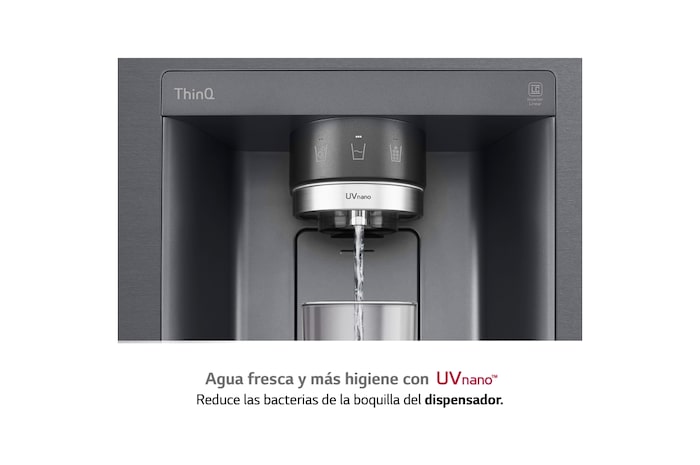LG Frigorífico Americano Instaview™ Door-In-Door™ Craft Ice, 635L  - Negro, GSXV90MCDE