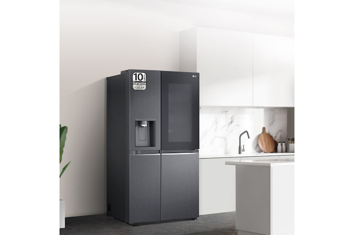 LG Frigorífico Americano Instaview™ Door-In-Door™ Craft Ice, 635L  - Negro, GSXV90MCDE