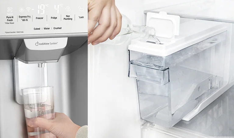 La garantía de 10 años para el logotipo de Inverter Linear Compressor se encuentra junto al logotipo de Inverter Linear.