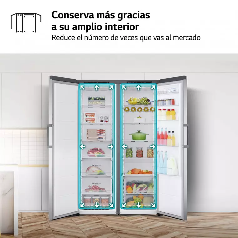 LG Set Frigorífico y congelador, 186cm, clasificación E, Inox antihuellas, GT415PZGSZ.SET