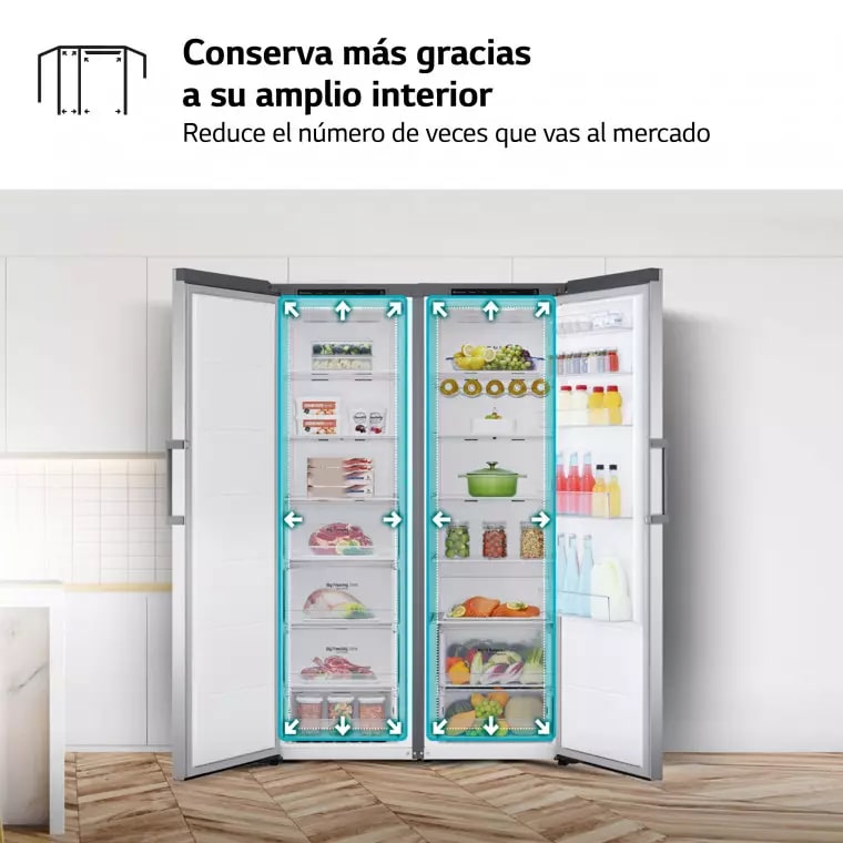 LG Set Frigorífico y congelador, 186cm, clasificación E, Inox antihuellas, GT415PZGSZ.SET