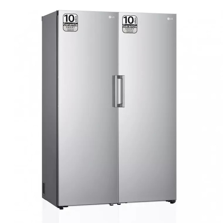 LG Set Frigorífico y congelador, 186cm, clasificación E, Inox antihuellas, GT415PZGSZ.SET