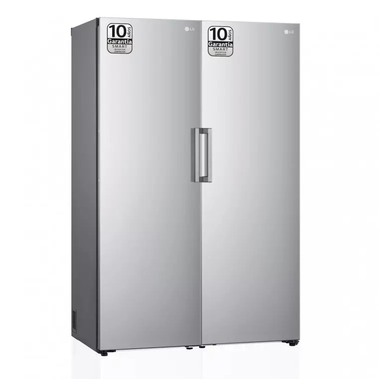 LG Set Frigorífico y congelador, 186cm, clasificación E, Inox antihuellas, GT415PZGSZ.SET