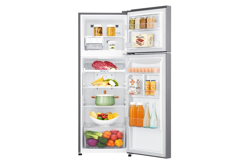 LG Frigorífico Dos Puertas, Clasificación F, 254 L, Door Cooling, Total No Frost, Inox antihuellas, GTB362PZCZD