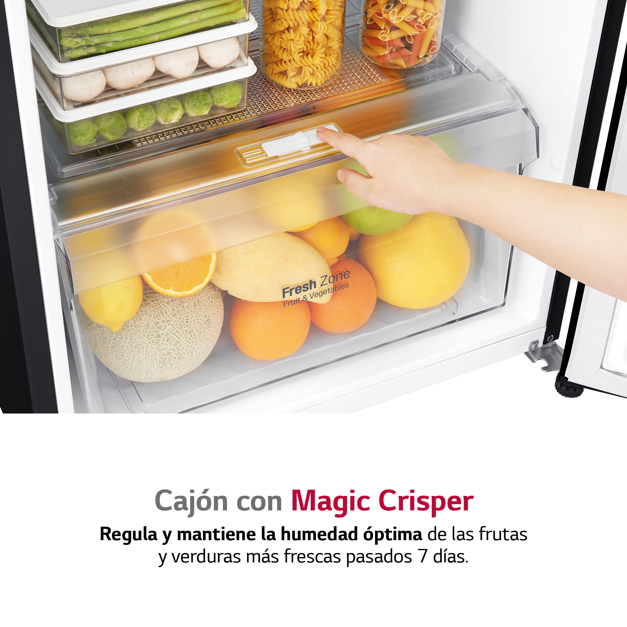 LG Frigorífico Dos Puertas, Clasificación F, Door Cooling, Total No Frost, Blanco, GTB362SHCMD