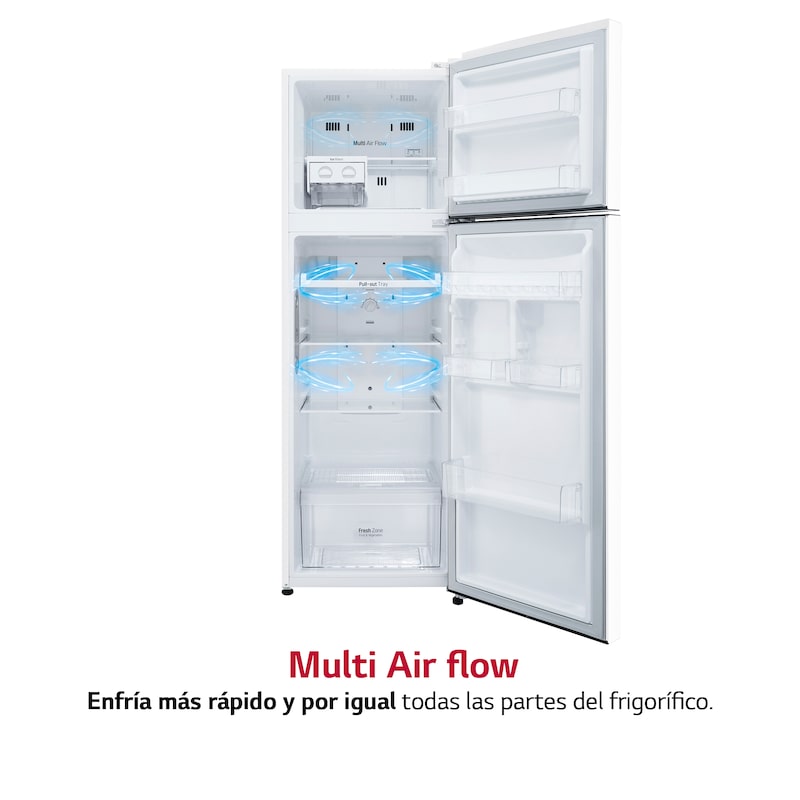 LG Frigorífico Dos Puertas, Clasificación F, Door Cooling, Total No Frost, Blanco, GTB362SHCMD