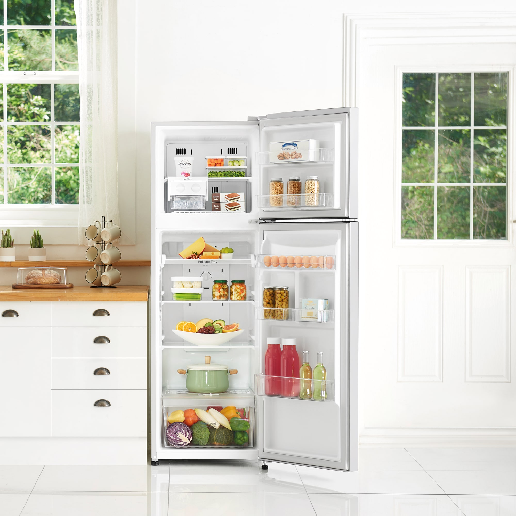 LG Frigorífico Dos Puertas, Clasificación F, Door Cooling, Total No Frost, Blanco, GTB362SHCMD