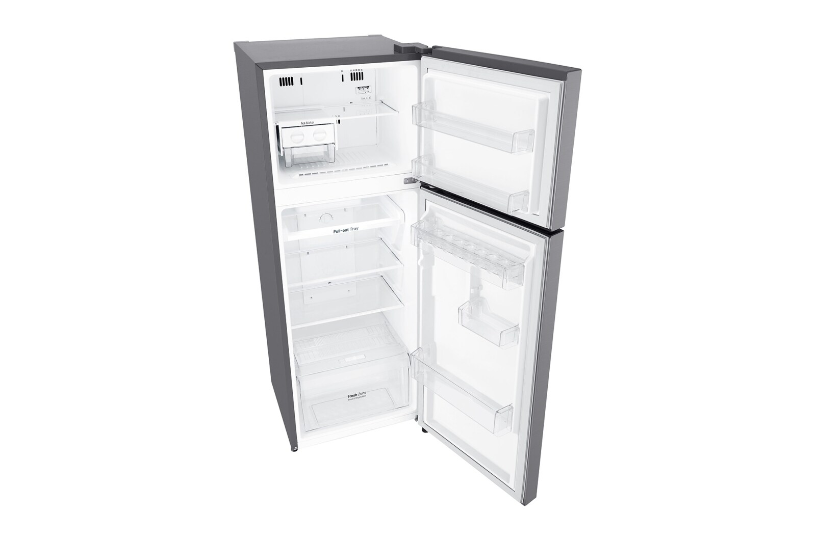 LG Frigorífico Dos Puertas, Clasificación F, 209 L, Door Cooling, Total No Frost, Inox antihuellas, GTB382PZCZD