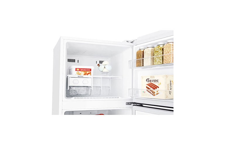 LG Frigorífico Dos Puertas, Clasificación F, 209 L, Door Cooling, Total No Frost, Blanco, GTB382SHCZD