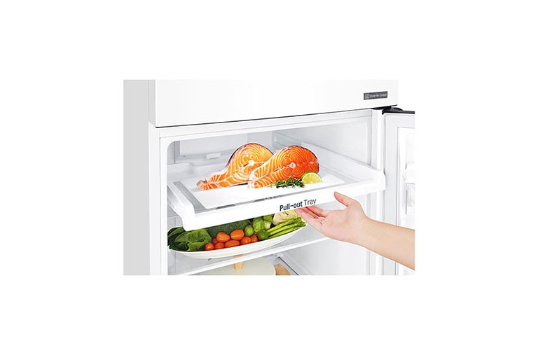 LG Frigorífico Dos Puertas, Clasificación F, 209 L, Door Cooling, Total No Frost, Blanco, GTB382SHCZD