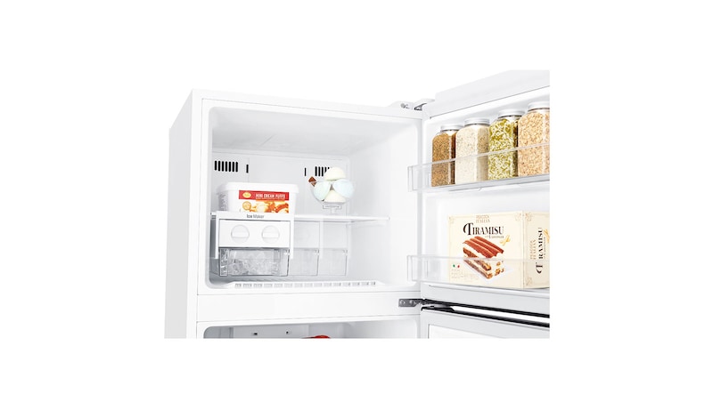 LG Frigorífico Dos Puertas, Clasificación F, 209 L, Door Cooling, Total No Frost, Blanco, GTB382SHCZD