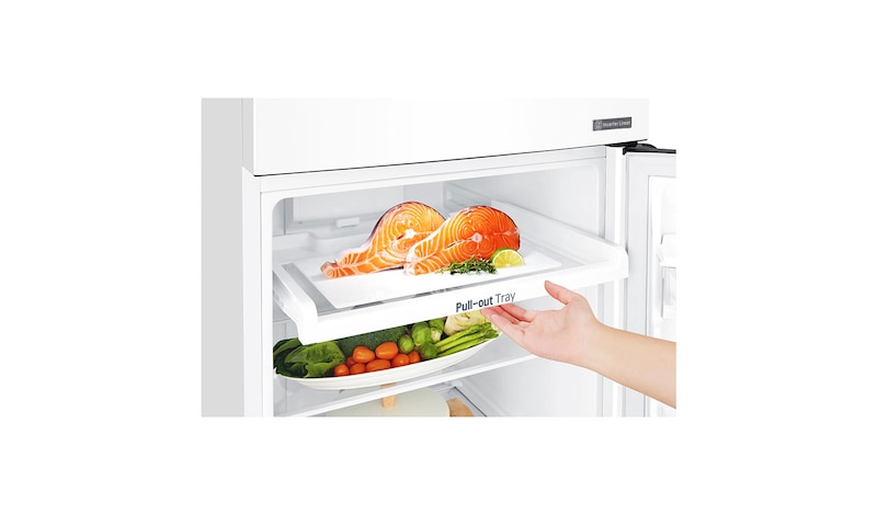 LG Frigorífico Dos Puertas, Clasificación F, 209 L, Door Cooling, Total No Frost, Blanco, GTB382SHCZD