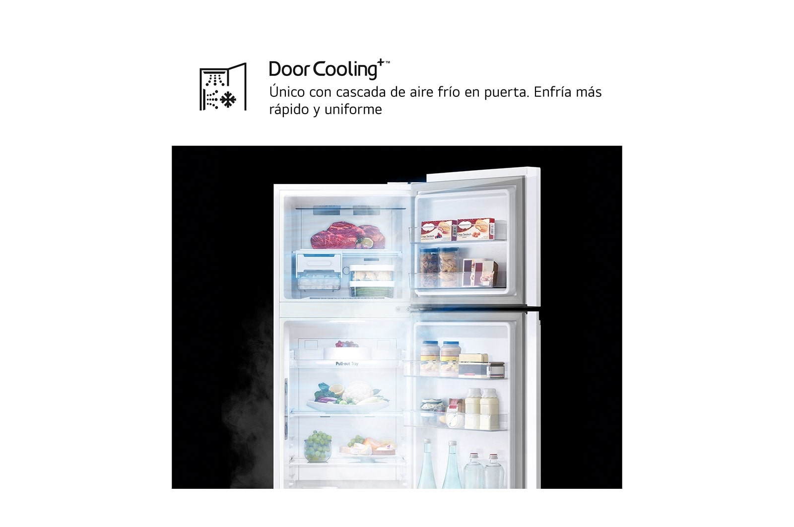 LG Outlet Frigorífico 2 Puertas, Total No Frost, 1,68 m., 287 L., Clasificación E, GTBV20SWGKD.OUTLET
