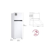 LG Outlet Frigorífico 2 Puertas, Total No Frost, 1,68 m., 287 L., Clasificación E, GTBV20SWGKD.OUTLET