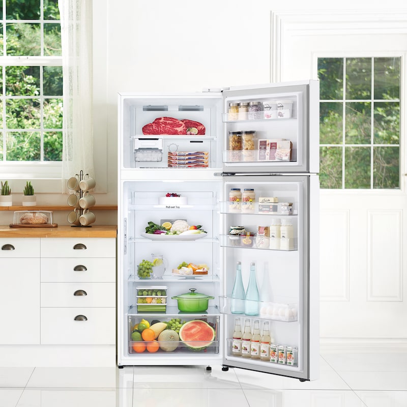 LG Frigorífico Dos Puertas, Clasificación energética E, Linear Cooling, Door Cooling, Total No Frost, Blanco, GTBV38SWGKD