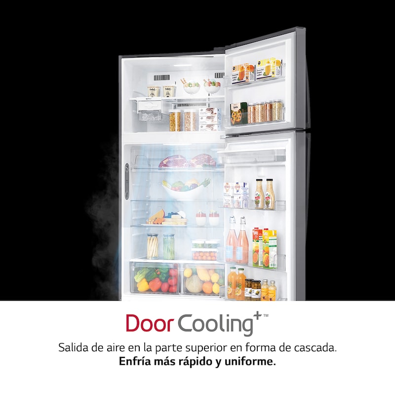 LG Frigorífico Dos Puertas, Clasificación E, Door Cooling+, Total No Frost, Inox antihuellas, GTF916PZPYD