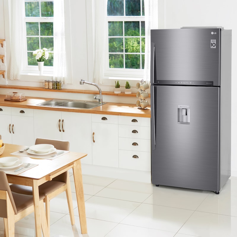 LG Frigorífico Dos Puertas, Clasificación E, Door Cooling+, Total No Frost, Inox antihuellas, GTF916PZPYD