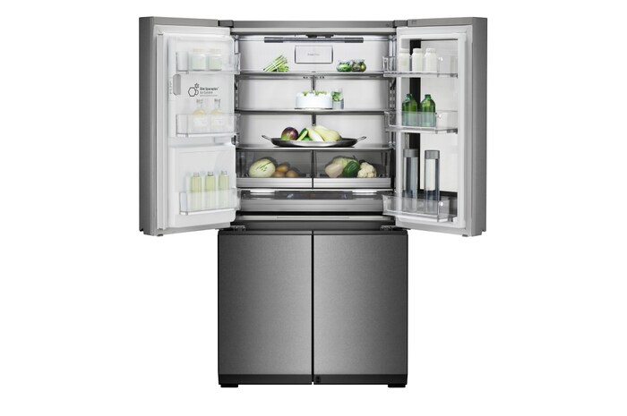 LG Frigorífico American Combi InstaView™ Door-in-Door™ 700L  - Acero, LSR100