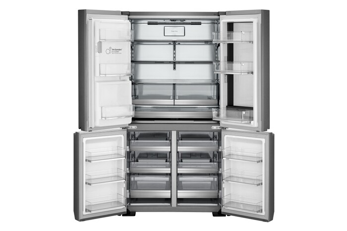 LG Frigorífico American Combi InstaView™ Door-in-Door™ 700L  - Acero, LSR100