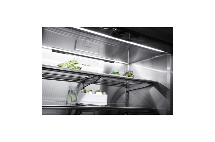 LG Frigorífico American Combi InstaView™ Door-in-Door™ 700L  - Acero, LSR100