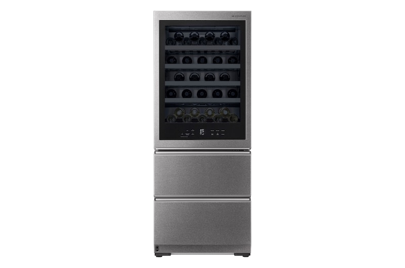 LG Vinoteca Gourmet SIGNATURE (1,79m, capacidad para 65 botellas, Acero Inoxidable Premium Texturizado), E, LSR200W