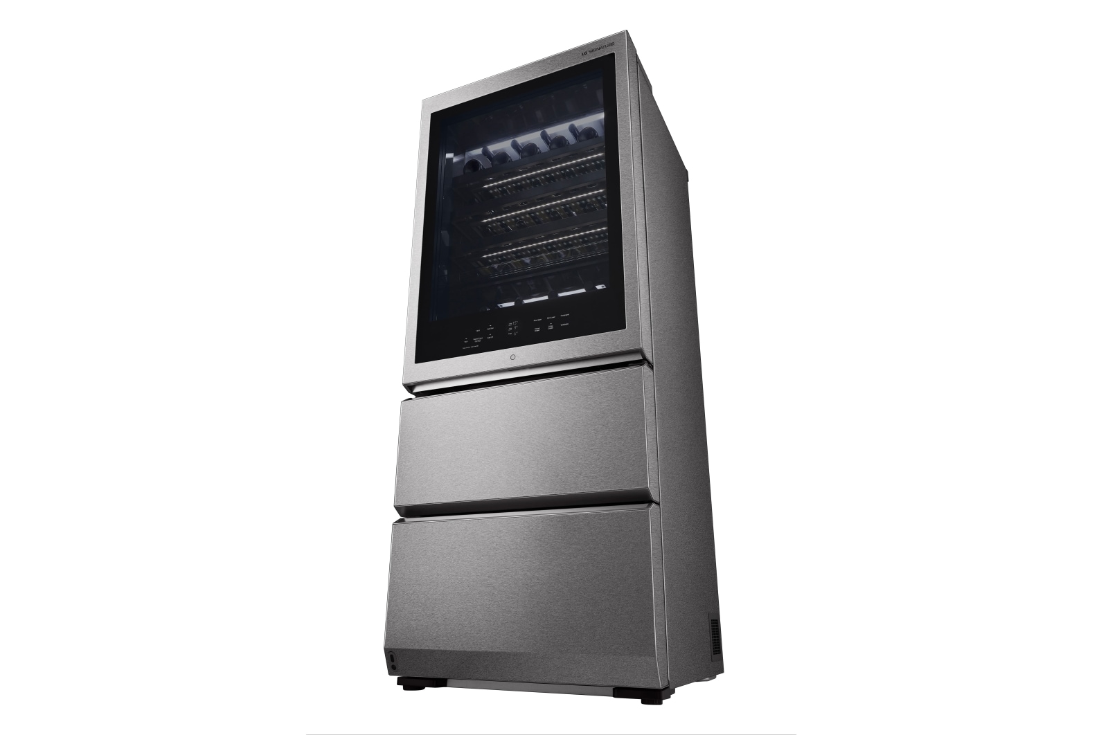LG Vinoteca Gourmet SIGNATURE (1,79m, capacidad para 65 botellas, Acero Inoxidable Premium Texturizado), E, LSR200W
