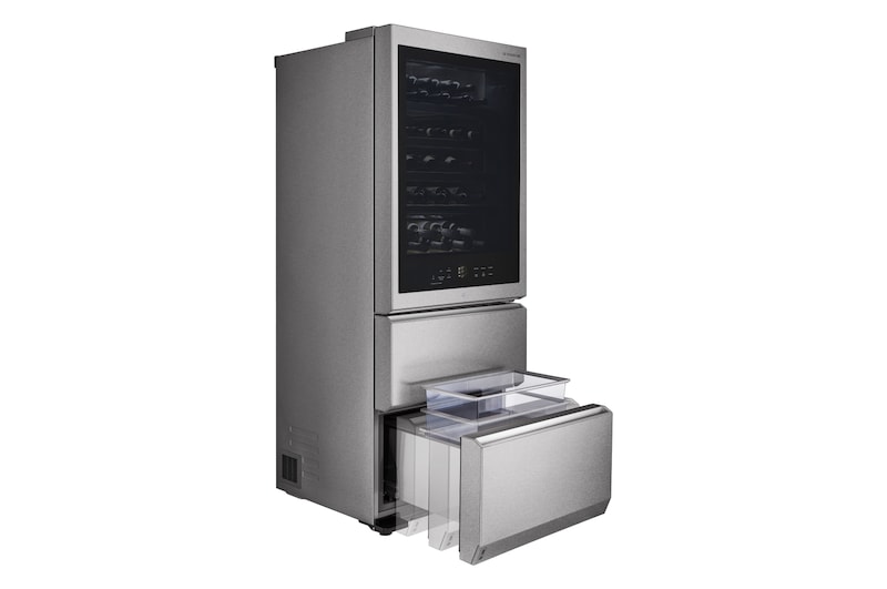 LG Vinoteca Gourmet SIGNATURE (1,79m, capacidad para 65 botellas, Acero Inoxidable Premium Texturizado), E, LSR200W