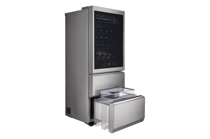LG Vinoteca Gourmet SIGNATURE (1,79m, capacidad para 65 botellas, Acero Inoxidable Premium Texturizado), E, LSR200W