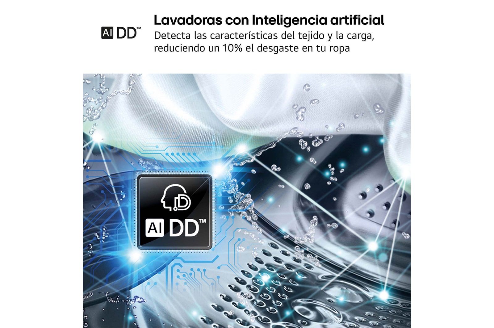 LG Lavadora inteligente AI Direct Drive. TurboWash 360º, 20kg ,  1000rpm B, Inox antihuellas, Serie XXL, F0P3CYV2E