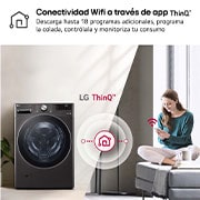 LG Lavadora inteligente AI Direct Drive. TurboWash 360º, 20kg ,  1000rpm B, Inox antihuellas, Serie XXL, F0P3CYV2E