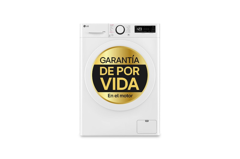 LG Lavasecadora inteligente AI Direct Drive TM, Vapor 9/6kg, 1400rpm, Un 10% más eficiente que A(lavado) /D(secado) Blanca, Serie 500 , F4DR5009A3W