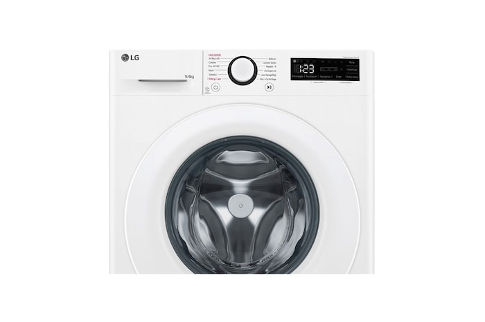 LG Lavasecadora inteligente AI Direct Drive TM, Vapor 9/6kg, 1400rpm, Un 10% más eficiente que A(lavado) /D(secado) Blanca, Serie 500 , F4DR5009A3W