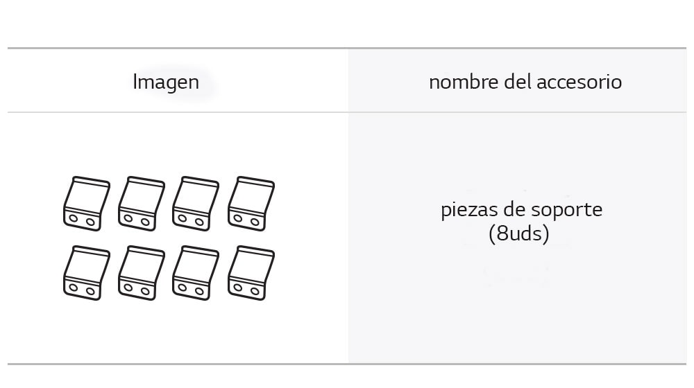 "Esta es la imagen de la placa de inducción accesorio Soportes de retención.