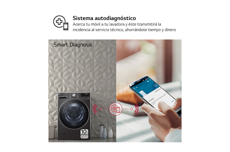 LG Outlet Lavadora inteligente AI Direct Drive. TurboWash 360º, 20kg , 1000rpm B, Inox antihuellas, Serie XXL, F0P3CYV2E.OBSEXC