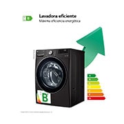 LG Lavadora inteligente AI Direct Drive. TurboWash 360º, 20kg , 1000rpm B, Inox antihuellas, Serie XXL, F0P3CYV2E.OBSEXC