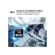 LG Lavadora inteligente AI Direct Drive. TurboWash 360º, 20kg , 1000rpm B, Inox antihuellas, Serie XXL, F0P3CYV2E.OBSEXC