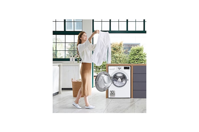 LG Lavadora inteligente AI Direct Drive. TurboWash 360º, 20kg , 1000rpm B, Blanca, Serie XXL, F0P3CYV2W.OBSEXC