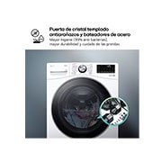 LG Lavadora inteligente AI Direct Drive. TurboWash 360º, 20kg , 1000rpm B, Blanca, Serie XXL, F0P3CYV2W.OBSEXC
