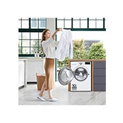 LG Lavadora inteligente AI Direct Drive. TurboWash 360º, 20kg , 1000rpm B, Blanca, Serie XXL, F0P3CYV2W.OBSEXC