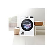 LG Lavadora inteligente AI Direct Drive. TurboWash 360º, 20kg , 1000rpm B, Blanca, Serie XXL, F0P3CYV2W.OBSEXC