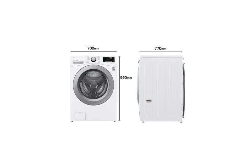 LG Lavadora Inverter Direct Drive 15 kg, E, Blanco, 1100rpm, Serie  XXL, F1P1CN4WC