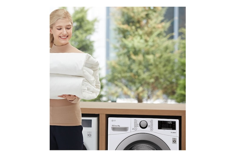 LG Lavadora Inverter Direct Drive 15 kg, E, Blanco, 1100rpm, Serie  XXL, F1P1CN4WC